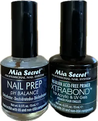 Mia Secret Professional Natural Nail Prep Dehydrate And Xtra Bond Primer 0.5 Oz • $19.99