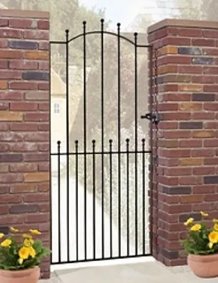 WROUGHT IRON METAL GARDEN SIDE GATE Viking T 2ft6-3ft4 • £169.99