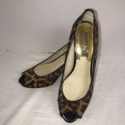 Michael Michael KORS  Women’s Size  8 Calf Hair Peep Toe Heels  Shoes NWOB • $54.99