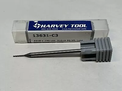 HARVEY TOOL 1/32  Miniature End Mill 13631-C3 (3 Flute .031 X .155 .310) • $29.99