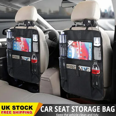 £9.98 • Buy 2X Car Back Seat Organiser Tidy Organizer Travel Storage Bag Cup Holder Pocket