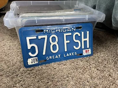 1997 Michigan License Plate 578 FSH • $5