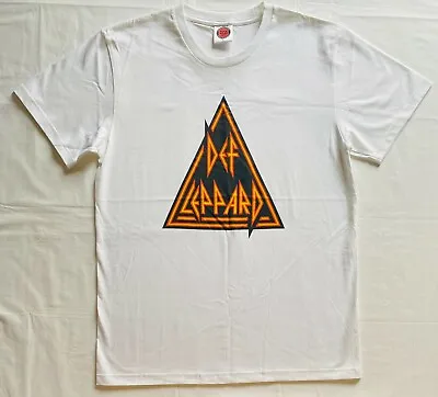 DEF LEPPARD Rock Band Music NEW Mens White T Shirt LARGE FREE POST • $26.94