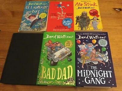 David Walliams Book Bundle/lot - Bad Dad/Midnight Gang/Gangsta Granny/Mr Stink++ • £10