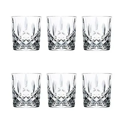$50 • Buy 6x Whiskey Tumblers Set RCR Crystal Cut Glass Glasses DOF Old Fashioned 340ml