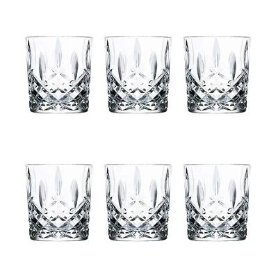 $44 • Buy 6x Whiskey Tumblers Set RCR Crystal Cut Glass Glasses DOF Old Fashioned 340ml