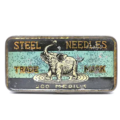 ELEPHANT Gramophone Needle Tin (Grammophon Nadeldose Boîte à Aiguilles) JAPANESE • $60