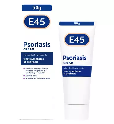 E45 Dermatitis & Psoriasis Cream Relieve Itching Reduce Redness & Dryness 50ml • £11.49