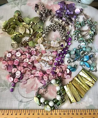 500g Shell Beads Chips Necklaces & Bracelets Bundle Craft Or Jewellery Abalone ? • £11.99