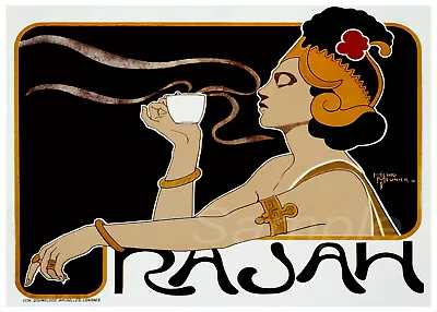 Vintage Rajah Coffee French Advertising A4 Poster Print • £3.51