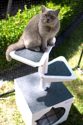 Outdoor Cat Tree & Housing / Weatherproof Design / Vertical Platforms • $257