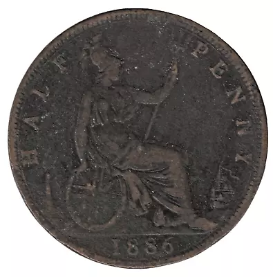 1886 Victoria Half-Penny Coin • £4.75