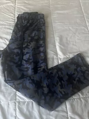 Columbia Pajama Men M Knit Fleece Pants Night Tide Camouflage $49 • $8.99