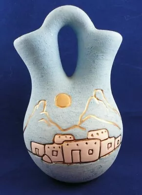 Vintage Vera Russells Southwestern Pottery Wedding Vase Sandcast 22KT • $45