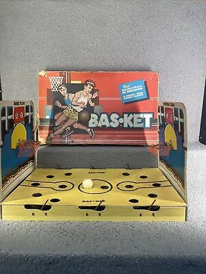 Vintage Bas-ket Game By Cadaco 1960 Real Basketball In Miniature • $34.99