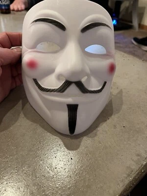 $7 • Buy Guy Fawkes V For Vendetta Costume Mask Vacuform Plastic  Anonymous