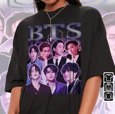 BTS Kpop Shirt Jin Suga J Hope RM Jimin V Jungkook Tee Bangtan Boys Tee • $12.89