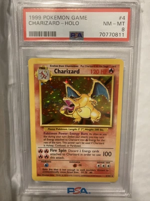 $525 • Buy Charizard Base Set UNLIMITED 4/102 HOLO 1999 Pokemon TCG - PSA 8  RARE 💎 GEM