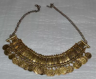 Gold Tone Bohemian ‘Coin’ Bib Necklace #jewelry #fashion #necklace • $6.72