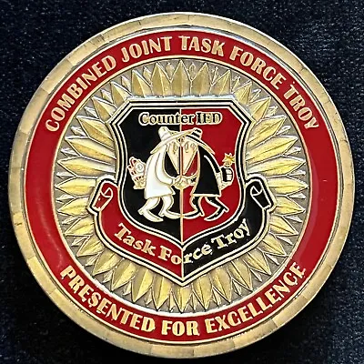 Combined Joint Task Force Troy EOD Counter IED OIF Challenge Coin • $90