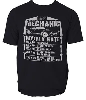 £12.99 • Buy HOURS Rates Mens Funny T Shirt Gift For Mechanic Plumber Electrician Builder
