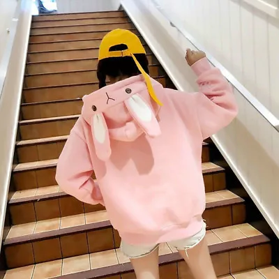 Lady Girl Loose Pullover Sweatshirt Hoodies Tops Japanese Bunny Cute Kawaii Coat • $50.13