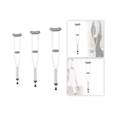 Underarm Crutch Portable Adjustable Height For Women Elderly Disabled • £22.82