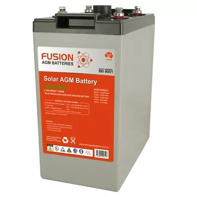2v 700ah AGM DEEP CYCLE SOLAR STORAGE BATTERY FUSION CBS2V700AH • $439.95