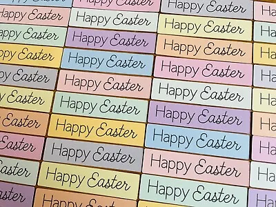 *SALE* 15x Pastel Happy Easter Card Toppers Sentiments Banners Papercraft • £2.59