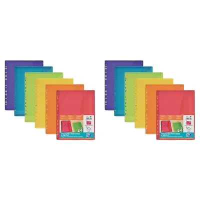 Oxford Ring Binder Punched Pocket A4 Assorted Colours Pack Of 6 Multicoloured • £15.58