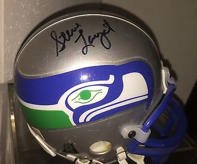 Steve Largent Hofer Seattle Seahawks Hand Signed Mini Helmet In A Case W/COA  • $119.99