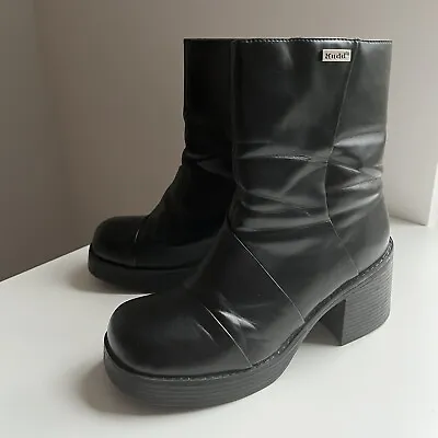 Vintage Mudd Lennex Black Y2K Chunky Platform Boots 9.5 • $59