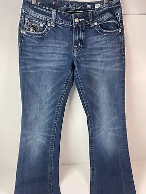 Miss Me Womens Jeans Sz 30 Bootcut Jp5124b7 Embelished Pockets • $19.99