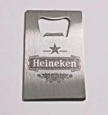 Heineken Lager Credit Card Bottle Opener Beer Bottle Stainless Steel Blade Gift • $8.90