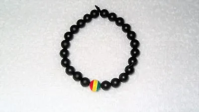 $12.42 • Buy Rasta Reggae Colors Bead Bracelet Stretch Jewelry Rastafarian Music Jamaica Mon