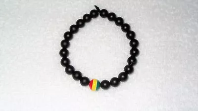 Rasta Reggae Colors Bead Bracelet Stretch Jewelry Rastafarian Music Jamaica Mon • $13.40