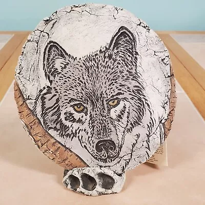 Shapes Of Clay Wolf Plaque With Stand Hand Made By Stan Mt St. Helens Ash • $14.99