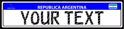 Custom Argentina REFLECTIVE Mercosur License Plate Tag Reproduction • $34