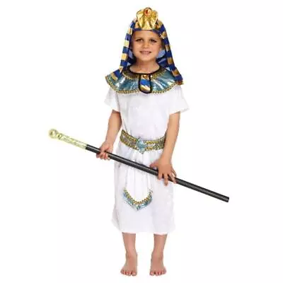 Henbrandt Ancient Egyptian Pharaoh Child Fancy Dress Costume - White • £11.49