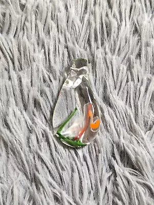 Art Glass Teardrop Deco Shaped Pendant Choker Jewelry Artisan Murano Style • $8.07