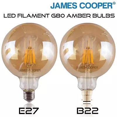 Filament LED G80 Light Bulbs Decorative Vintage Edison Lightbulb Lamp E27 B22 A+ • £33.99