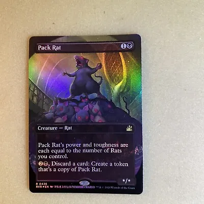 Pack Rat ANIME BORDERLESS FOIL Ravnica Remastered MTG NM/M • $8.99