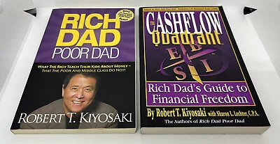 Rich Dad Poor Dad & The Cashflow Quadrant By Robert Kiyosaki - Paperback Bundle • $16.99