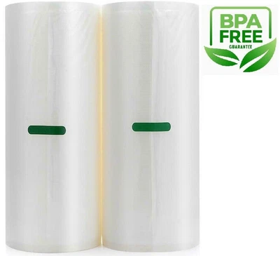 $21.90 • Buy Vacuum Sealer Food Storage Bags 2 Rolls 11  X 50' For Sous Vide And Food Saver