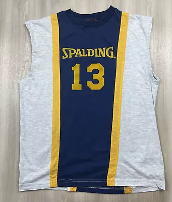 VTG Spalding Athletic Apparel Sleeveless Volleyball Jersey T Shirt Size M 80s • $19.95