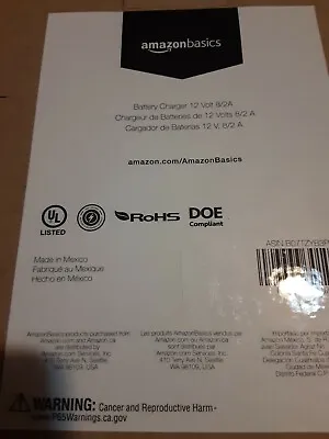 AmazonBasics Battery Charger 12 Volt 8/2A Open Box A08 • $35