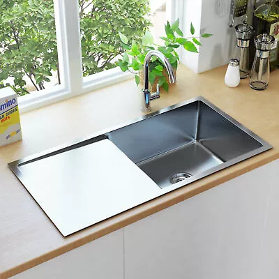 High-end Minimalist Hand-crafted Stainless Steel Kitchen Sink With Strainer N2A3 • £307.99