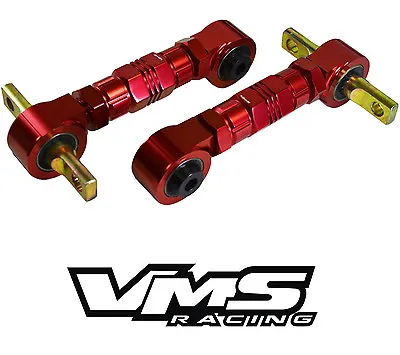 VMS REAR BILLET Adjustable CAMBER ARMS KIT 88-00 CIVIC CRX / 90-01 INTEGRA RED • $75.95
