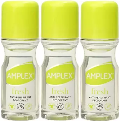 £5.85 • Buy 3 X Amplex Fresh Anti-Perspirant Deodorant Roll-On 50ml