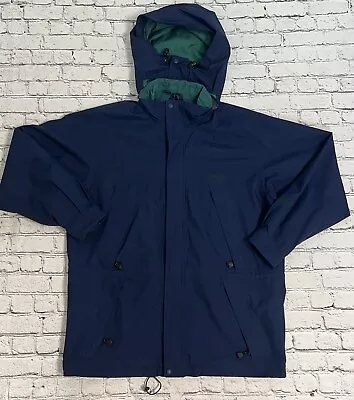 Eddie Bauer VTG EBTEK  Waterproof Hooded  Jacket Mens Large Green/blue • $45